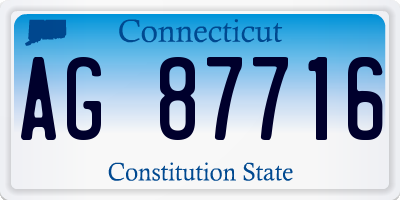CT license plate AG87716