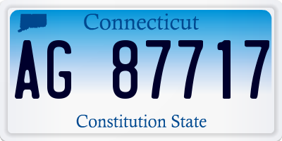 CT license plate AG87717