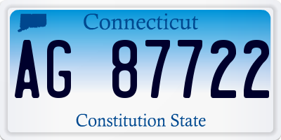 CT license plate AG87722