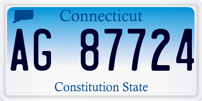 CT license plate AG87724