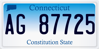 CT license plate AG87725