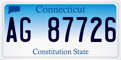 CT license plate AG87726