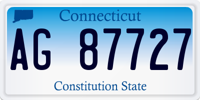 CT license plate AG87727