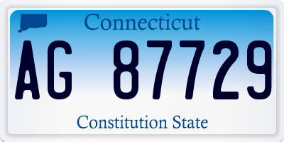 CT license plate AG87729