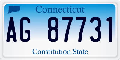 CT license plate AG87731