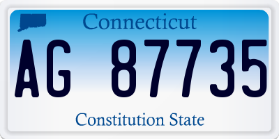 CT license plate AG87735