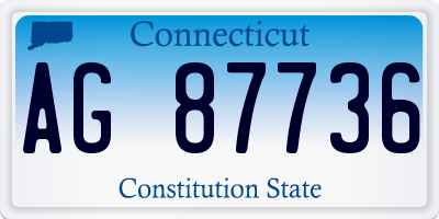 CT license plate AG87736