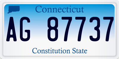 CT license plate AG87737