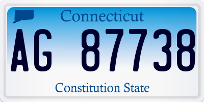 CT license plate AG87738