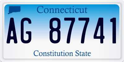 CT license plate AG87741
