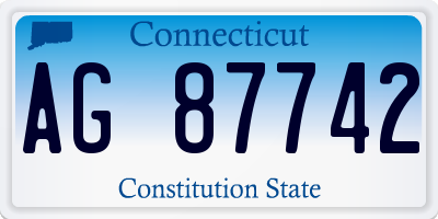 CT license plate AG87742
