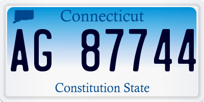 CT license plate AG87744