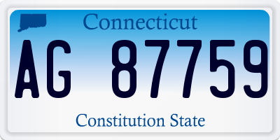 CT license plate AG87759