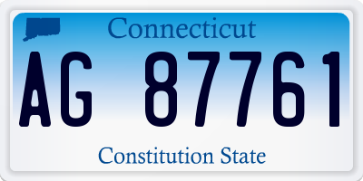 CT license plate AG87761