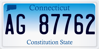 CT license plate AG87762