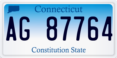 CT license plate AG87764