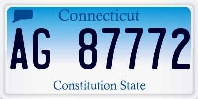 CT license plate AG87772