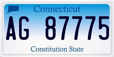 CT license plate AG87775
