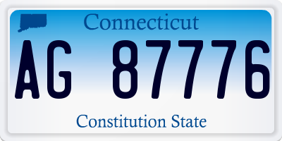 CT license plate AG87776