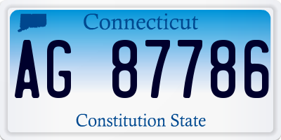 CT license plate AG87786