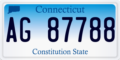 CT license plate AG87788