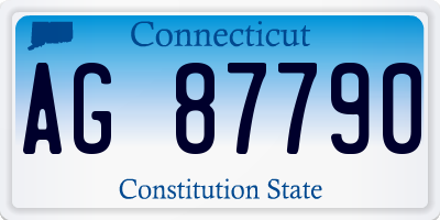 CT license plate AG87790