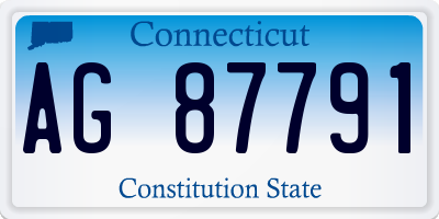 CT license plate AG87791
