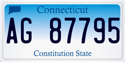 CT license plate AG87795