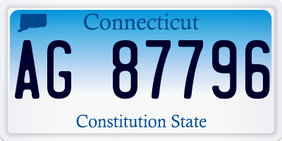 CT license plate AG87796
