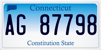 CT license plate AG87798