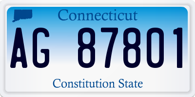 CT license plate AG87801