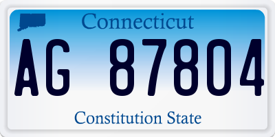 CT license plate AG87804
