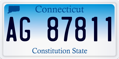 CT license plate AG87811