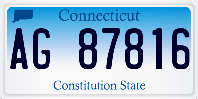 CT license plate AG87816