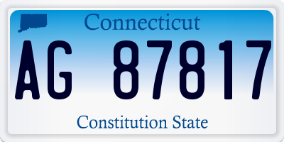 CT license plate AG87817