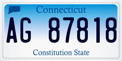 CT license plate AG87818
