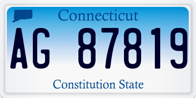 CT license plate AG87819