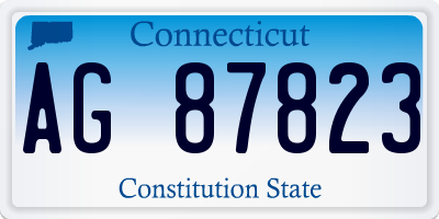 CT license plate AG87823