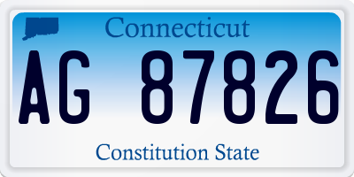 CT license plate AG87826
