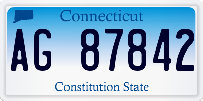 CT license plate AG87842