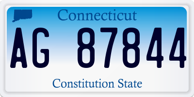 CT license plate AG87844