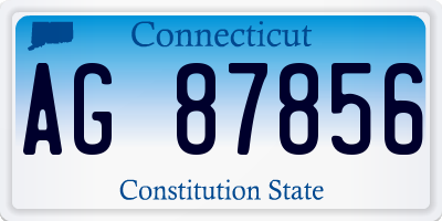 CT license plate AG87856