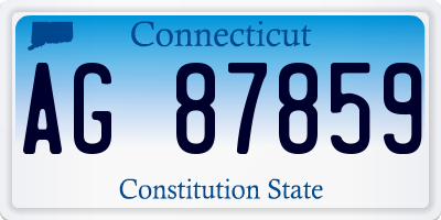 CT license plate AG87859