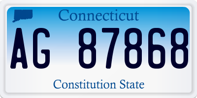 CT license plate AG87868