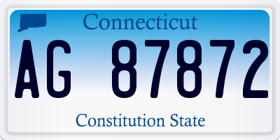 CT license plate AG87872