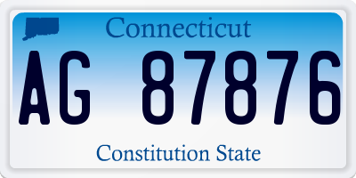 CT license plate AG87876