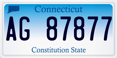 CT license plate AG87877