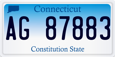 CT license plate AG87883