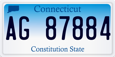 CT license plate AG87884
