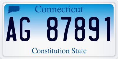 CT license plate AG87891